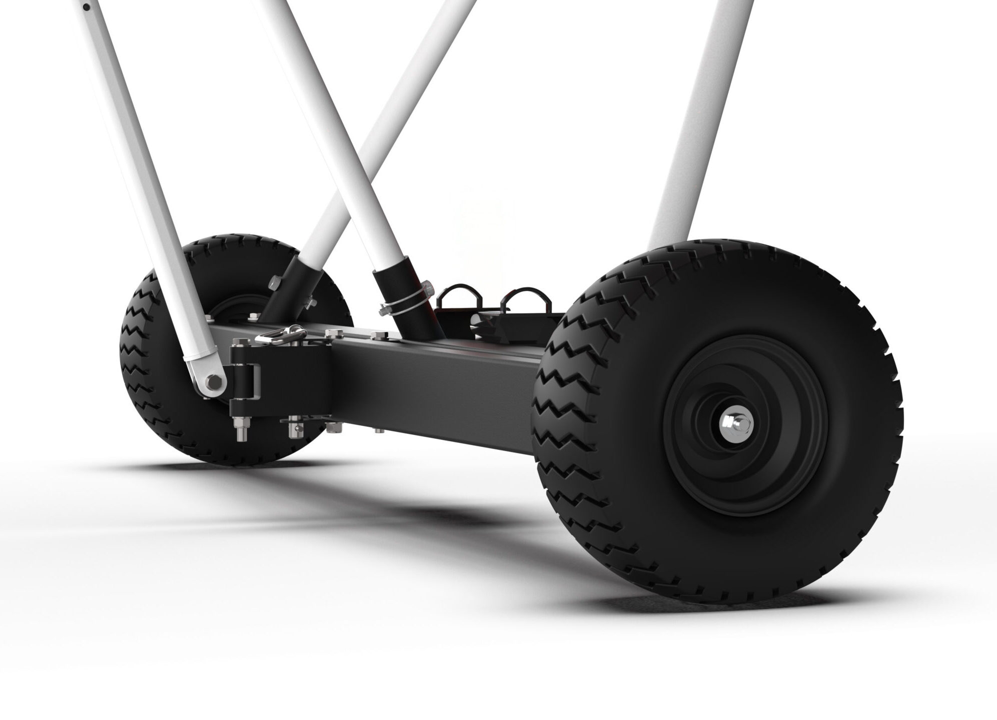 Close-up of the wheels of the LED30